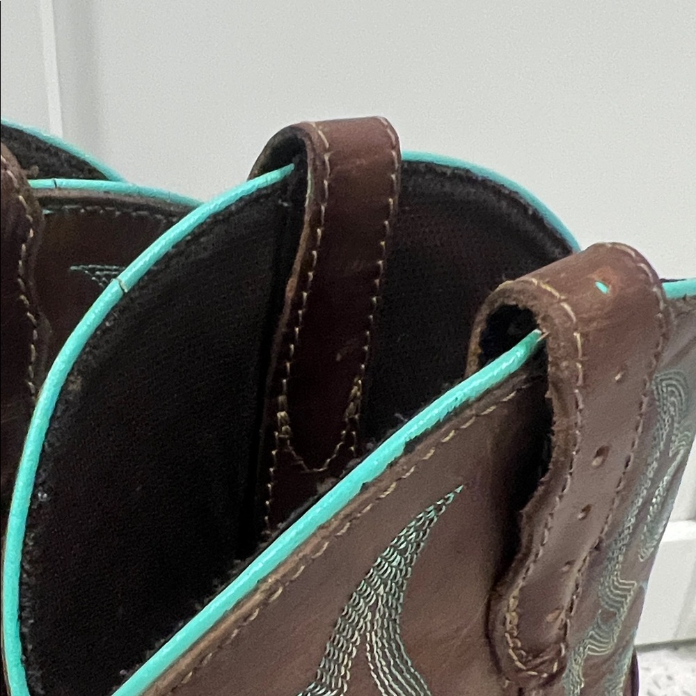 JUSTIN "Gypsy" Boots Women's Leather Cowgirl Embroidered Size 7.5B - Picture 6 of 16